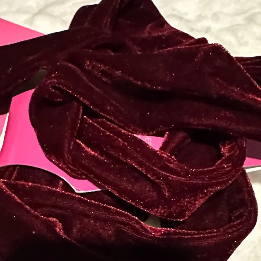 NWT Naturalizer Velvet Garnet Skinny Scarf